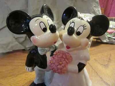 Vintage Disney Mickey And Minnie Mouse Wedding/ Anniversary Figurine Excellent • $9