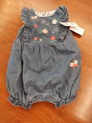 BRAND NEW Baby Girl Mothercare Romper Suit 1-3m • £2