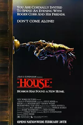 HOUSE RETRO 80s MOVIE POSTER Classic Greatest Cinema Wall Art Print A4 • £3.75