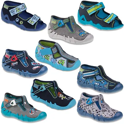 Boys Canvas Shoes Trainers Infants Kids Sandals Slippers Size 3 - 9UK Befado • £12.89