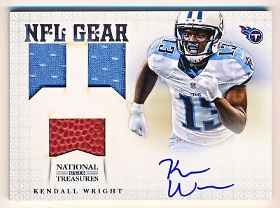 2012 National Treasures Kendall Wright NFL Gear Jersey Ball Auto Rc #28 (19/25) • $10.95