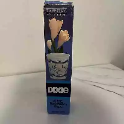 1 Box Vintage Dixie Cups Tapestry Design 93 Cups 3 Oz Open Box -*READ* • $25