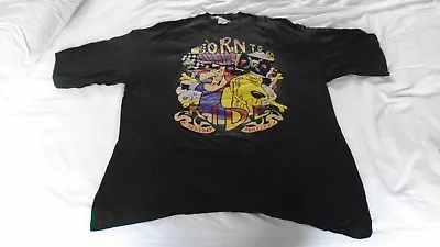 Mens Large Dick Dastardly Wacky Races Tee Shirt.  Black • £29