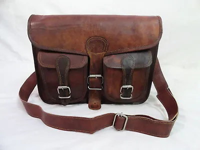 11  Vintage Leather Messenger Bag IPad/Tab Satchel Handbag CrossBody Sling Bags • $45.99