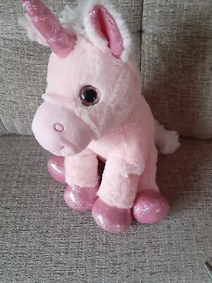 Keel Toys Pink Unicorn Super Soft Toy Plush 15  Kids Fun Glittery • £5.99