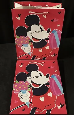 2 - Disney Mickey Mouse Hallmark Gift Bags 13 X 10.25 X 5.75  NEW • $5.25