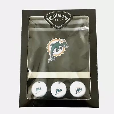 Callaway Golf Miami Dolphins Golf Set - 3 Balls And Pouch / Bag • $22.50