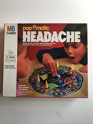 Vintage Pop O Matic Headache Board Game 1986 Milton Bradley Missing 1x Cone • $30