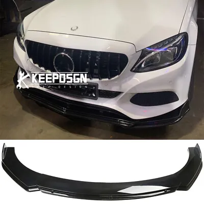 For Mercedes-Benz C180 C200 C220 C250 C300 Front Bumper Lip Splitter Spoiler • $89.11