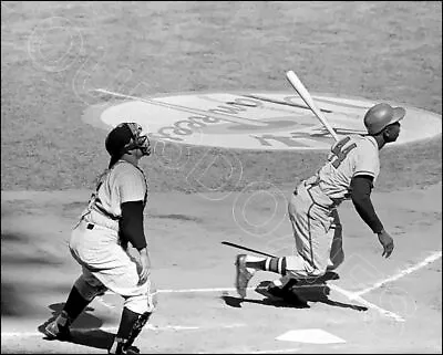 Hank Aaron Yogi Berra Photo 8X10 Yankees Braves 1958 WS  Buy Any 2 Get 1 FREE • $7.95