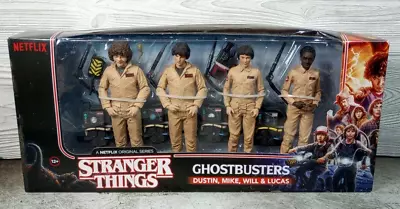 NEW Stranger Things Ghostbusters Action Figures Dustin Mike Will Lucas NETFLIX  • $55.55