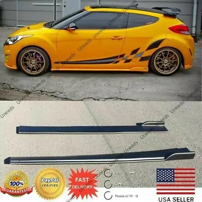 For Hyundai Veloster 2012-2017 MOD Style Unpainted Black Side Skirts Body Kit  • $119.99