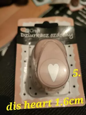 Paper Punch Heart Shape 1.6cm Card Making Craft Box 10 • £5