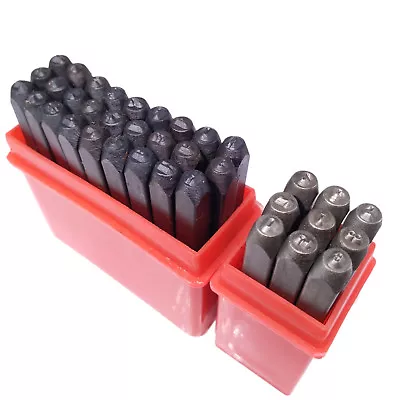 US Stock 36pcs 5/64  2mm Letter & Number Stamp Punch Set Hardened Steel Metal • $27.27