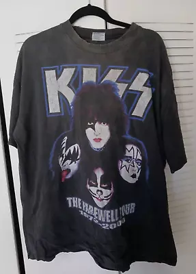 Vintage  KISS The Farewell Tour 1973-2000 Concert Band Tee T Shirt XXL • $110