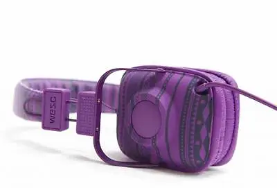 $28.12 • Buy WeSc Maraca Larper Stripe/Dark Purple Compact Folding Headphones O/S NIB