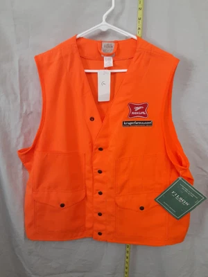 $139.99 • Buy 🦌FILSON Mens Blaze Orange Vest Pockets Hunting Safety Made In USA SIZE 46