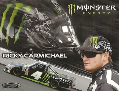 2011 Ricky Carmichael  Monster Energy  #4 Nascar Camping World Truck Postcard   • $3