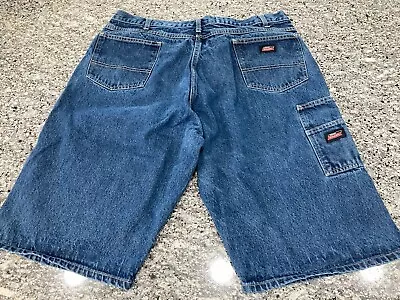 Dickies Carpenter Denim Shorts Men’s Size 40 Blue Jorts Long Y2K Style • $15.99