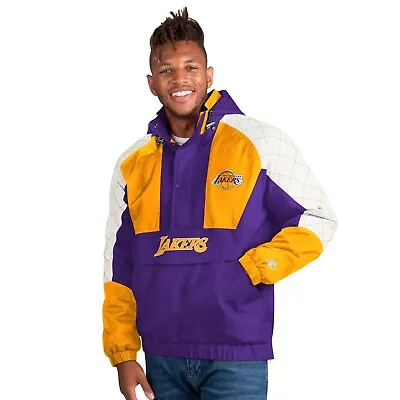 Los Angeles Lakers  NBA Starter Purple / Gold Body Check Pull Over Hooded Jacket • $159.99