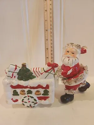 Vintage Christmas Ceramic Santa Planter • $45