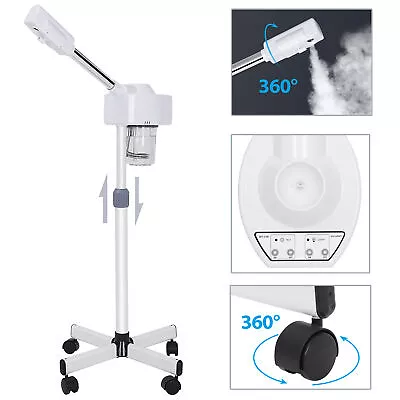 Professional Facial Steamer Ionic Ozone Hot Mist Stand For Salon Skin Cleaning • $60.58