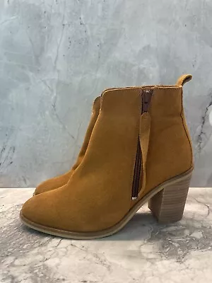 EOS NOTAN W Brandy SuedeLeather Ankle Boot Size 38 • $60