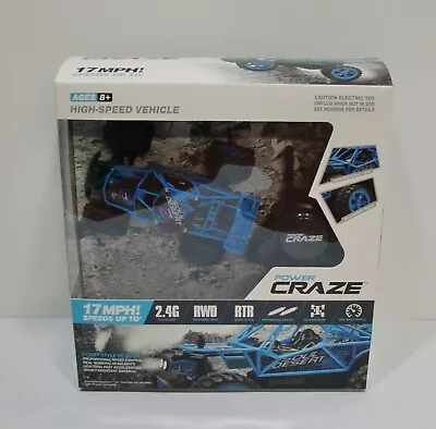 Power Craze High Speed Mini R/C Blue Buggy Radio Control Car 2.4G RWD Headlights • $22.95