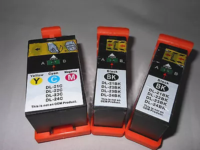 $9.50 • Buy Series 21 22 23 24 BK C M Y Ink Cartridges For Dell V313W V515W V715W P713W 3PK