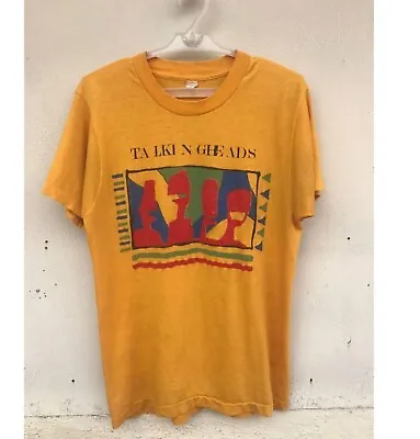 Vintage Talking Heads Band Gold Shirt Unisex Cotton Reprint • $16.97