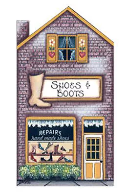 Brandywine Woodcrafts Downtown Houses: SHOES & BOOTS Store - Shelf Sitter • $11.89