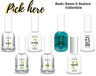 SNS Bases & Sealers Nail Polish - Basics Collection ( 0.5 Oz ) - Pick Yours • $11.93