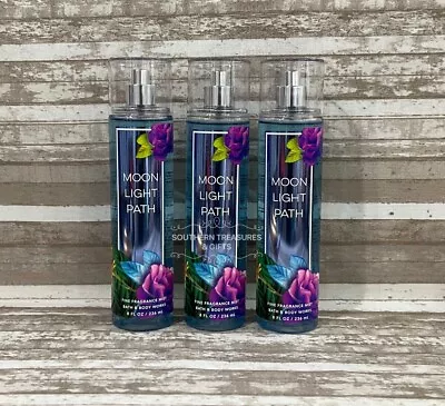 3 New Bath & Body Works MOONLIGHT PATH Fine Fragrance Mist Body Spray 8 Oz • $40.99