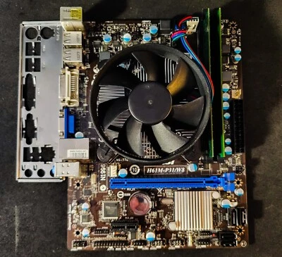 £49.95 • Buy MSI H61M-P33 CORE I5-2400 3.1GHZ 8GB DDR3 MOTHERBOARD RAM CPU GAMING BUNDLE