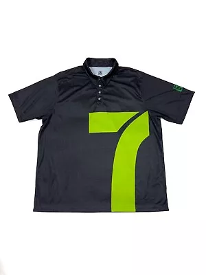 7 Eleven Logo Work Polo Shirt Men’s Size 2X - Polyester - Short Sleeve - Black • $23.97