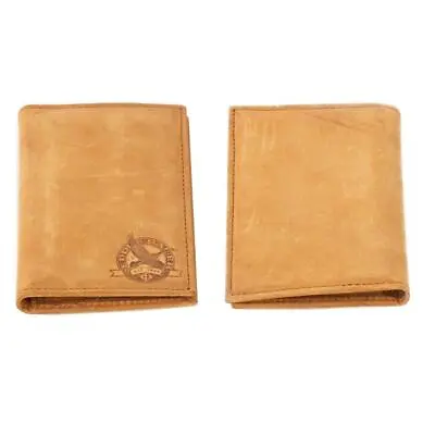 NEW EDDIE BAUER Wallet Bifold Cardholder Nubuck Tan Leather #W001 • $22