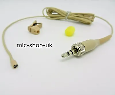 Beige Discreet Lavalier Tie Clip Lapel Microphone For Sennheiser EW100 EW300 Mic • £19.95