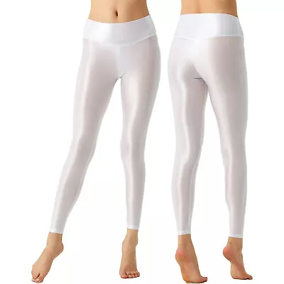 Women's Stretched Sports High Waist Elastic Yoga Pants Shining Tights Trousers   • $12.99