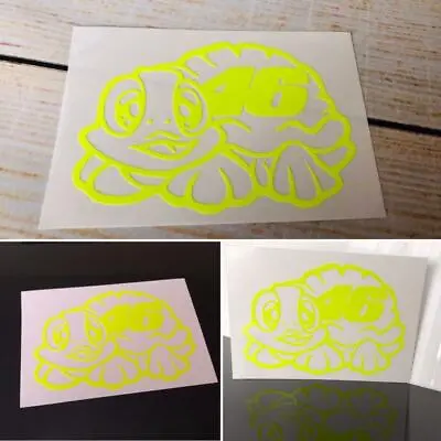 VALENTINO ROSSI 46 Turtle Moto GP Neon Yellow Vinyl Decal Stickers X 1 • £3.50