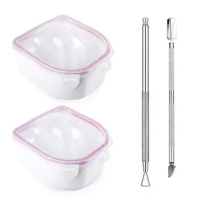 Nail Soaking Bowl 2PCS Soak Off Bowl Gel Polish Remover Manicure Bowl Acrylic • $15.37