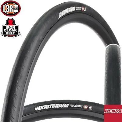 KENDA 700 X 25C K1018 Kriterium Tire 60 TPI L3R PRO IRON CAP BELT Wired Black • $23.99