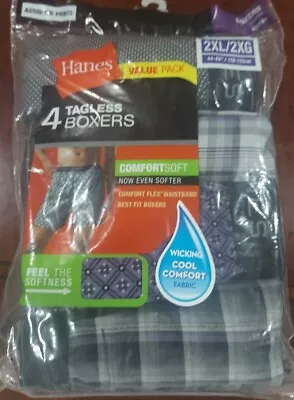 Hanes Mens Tagless Boxers Assorted Prints Style# 832TX4  4 Pack - 2XL/2XG • $15.99