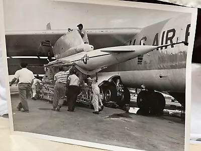 Crew Load AGM-28/GAM-77  Hound Dog  Missile Under Wing Of A B-52 Bomber 8 X 10 • $20