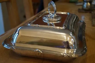 Silver Plated Serving Dish - Walker & Hall Sheffield 1924 • £25