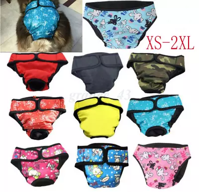 Female Pet Dog Puppy Physiological Pants Sanitary Diaper Shorts Underwear AU • $18.85