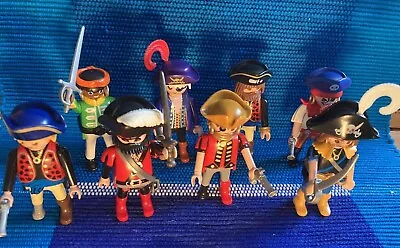 Playmobil- 8 Pirates All With Weapons. Great Addition For Any Pirate Setting.  • £10