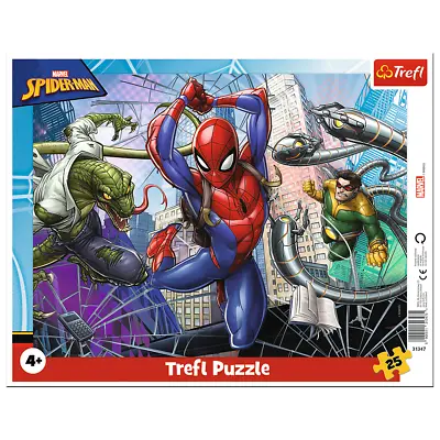 £7.19 • Buy Trefl 25 Piece Kids Infant Disney Marvel Spiderman Frame Floor Jigsaw Puzzle NEW
