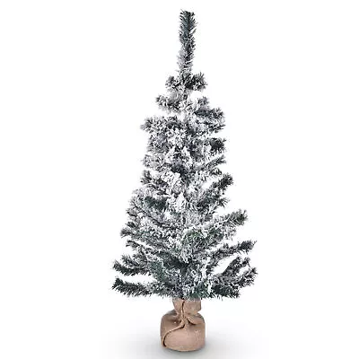 PVC Christmas Xmas Tree Green/White 3/4/5/6 Ft With Stand Holiday Christmas Tree • $46.99