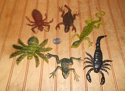 Vintage Rubber Jiggler Toy Bug Lizard Lot Steven's Pixies Toys USA Hong Kong • $9.99