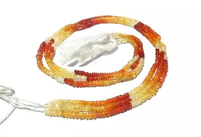 Gemstone Beads Mexican Fire Opal Rondelle 3mm Faceted 13 Inch 1 Strand Natural • $26.72